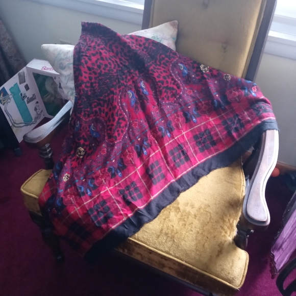 Set! Vintage Wool Coat + Scarf ❤🖤 - Picture 12 of 16